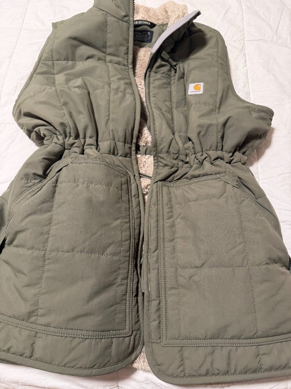 Women's Carhartt Lightweight Rain Defender utility vest- Size Small